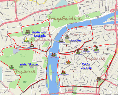 Mappa centro Praga